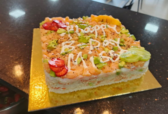 Sushi Cake Salmon and crab 12