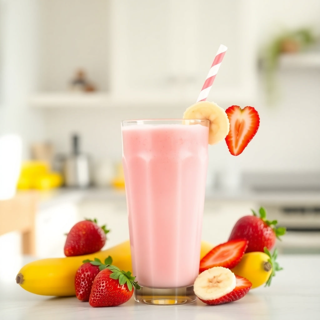 Banana, Milk, Strawberry