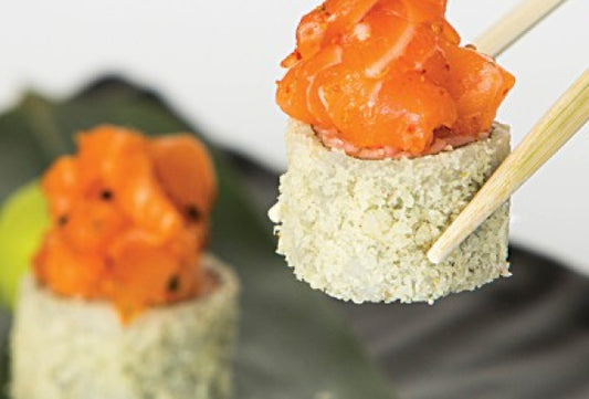 Crunchy salmon (with topping)