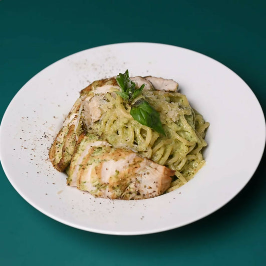 Creamy pesto pasta topped with tender grilled chicken steak. A simple meal that hits all the right notes   #FoodieFavorites #PestoPerfection #homemadegoodness #pasta #mouthwatering #foodie #delicious